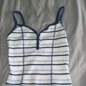White and blue tank top